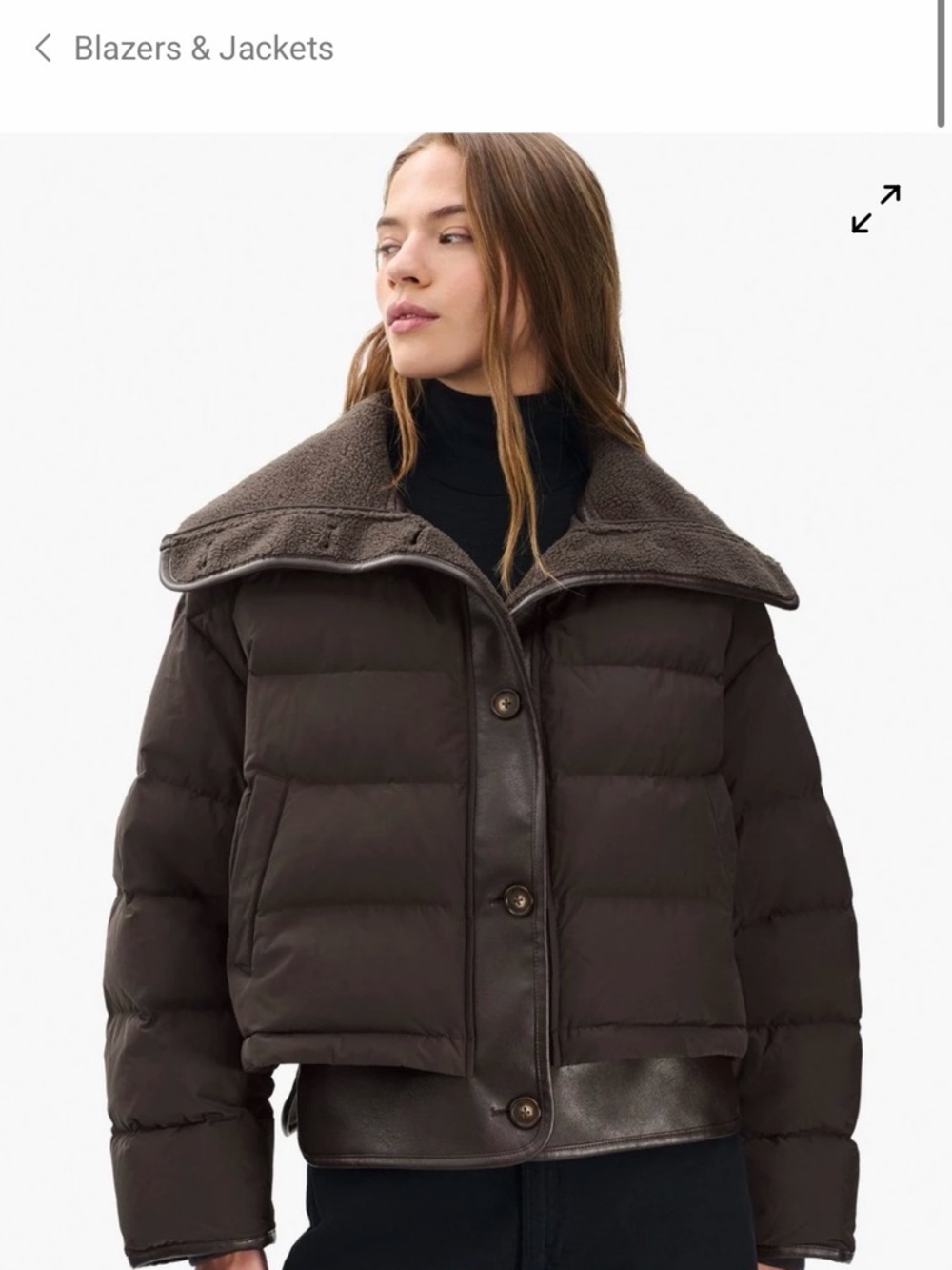 rag & bone Gloria Mixed Media Puffer Jacket NWOT